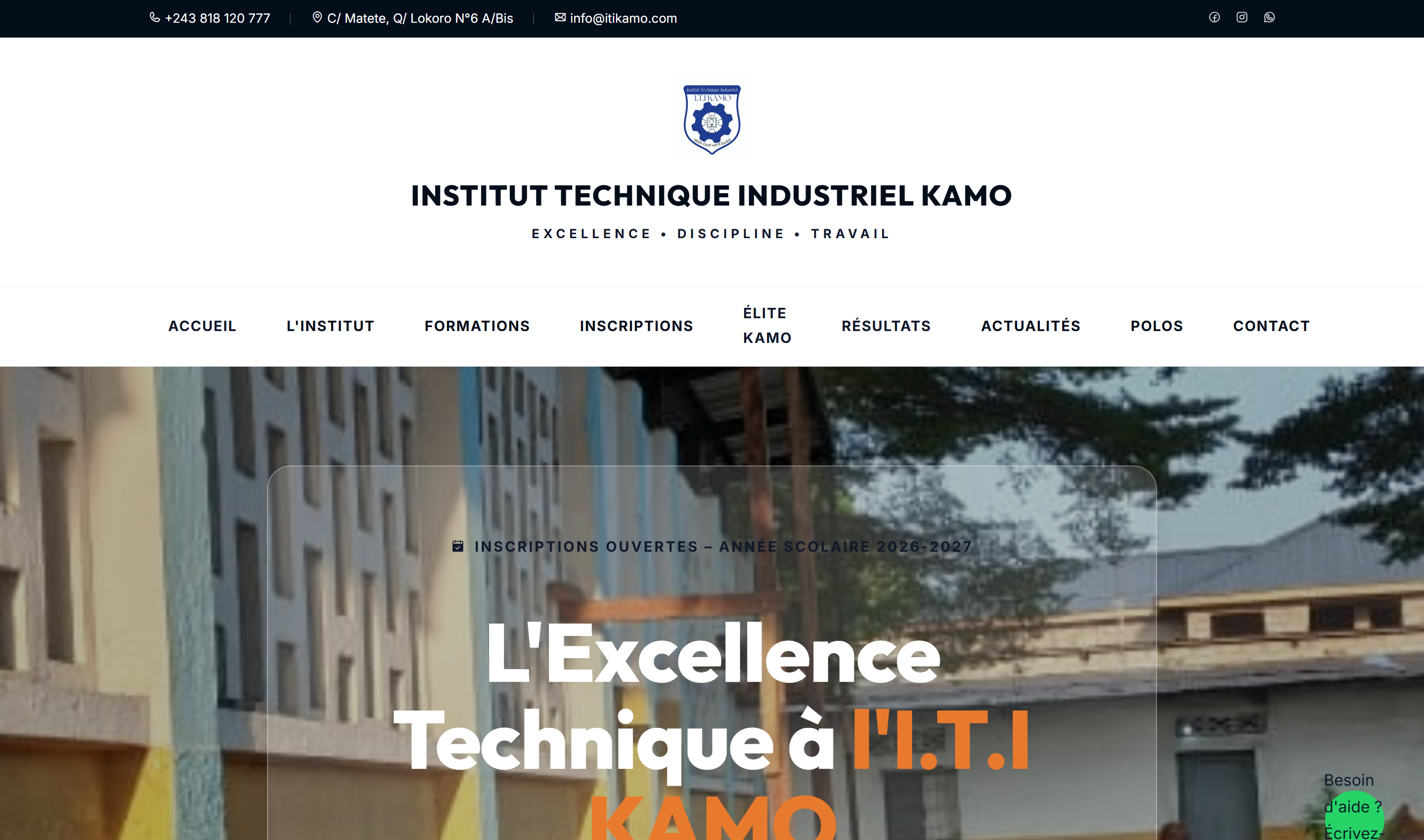 ITI KAMO — École technique Kinshasa